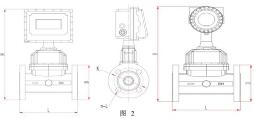 DN300氣體渦輪流量計(jì)外形圖